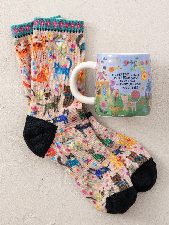 Mug & Socks Set Every Cat Has A Home and other Wholesale cat6 for your store trending on Faire.
