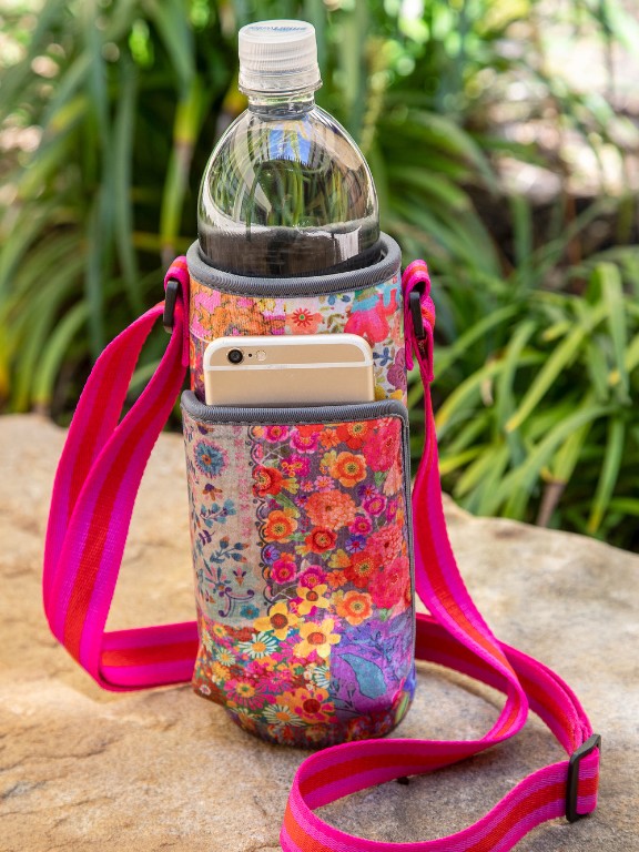 Water Bottle Carrier Pink Patchwork and other Wholesale cooler for your store trending on Faire.